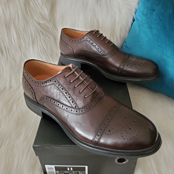 Vintage Foundry Parker Brown Leather Oxford - Picture 2 of 9